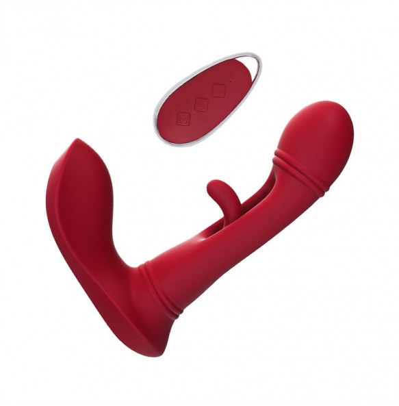 MizzZee - Wave Tongue Wearable Vibrator (Chargeable - Red Rose)